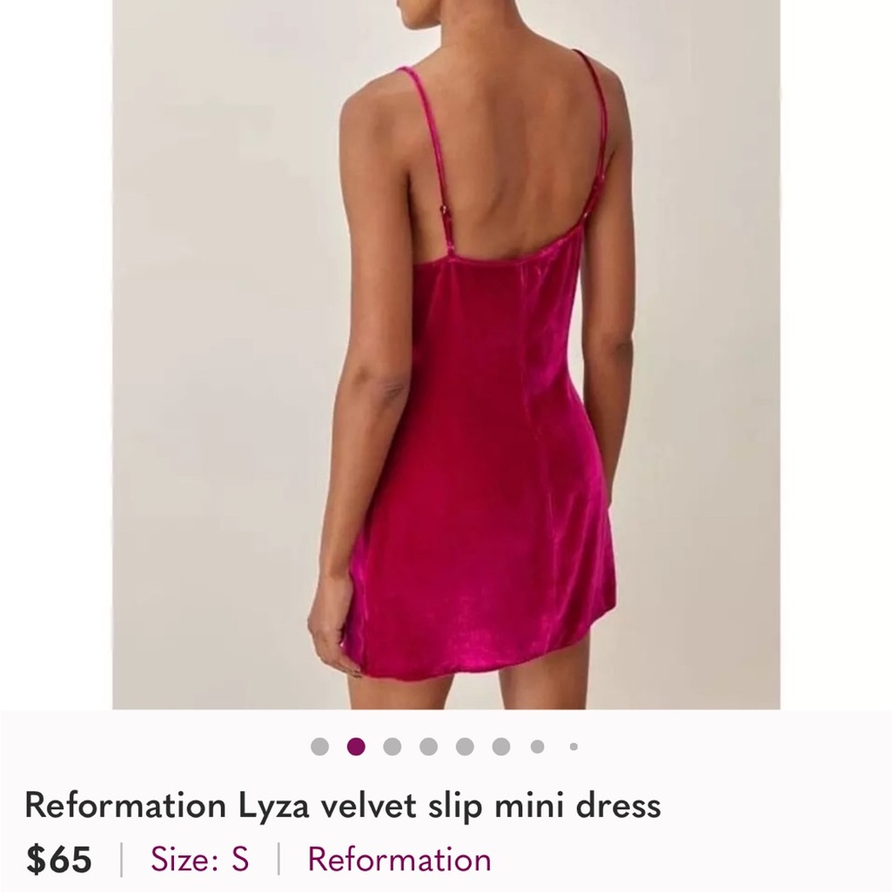 Reformation Lyza velvet slip mini dress - Picture 2 of 7